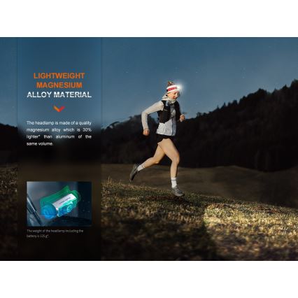 Fenix HM62TMGM - LED Dimming επαναφορτιζόμενο φακός κεφαλής LED/USB IP68 1200 γυαλιστερό 280 h 3400 mAh