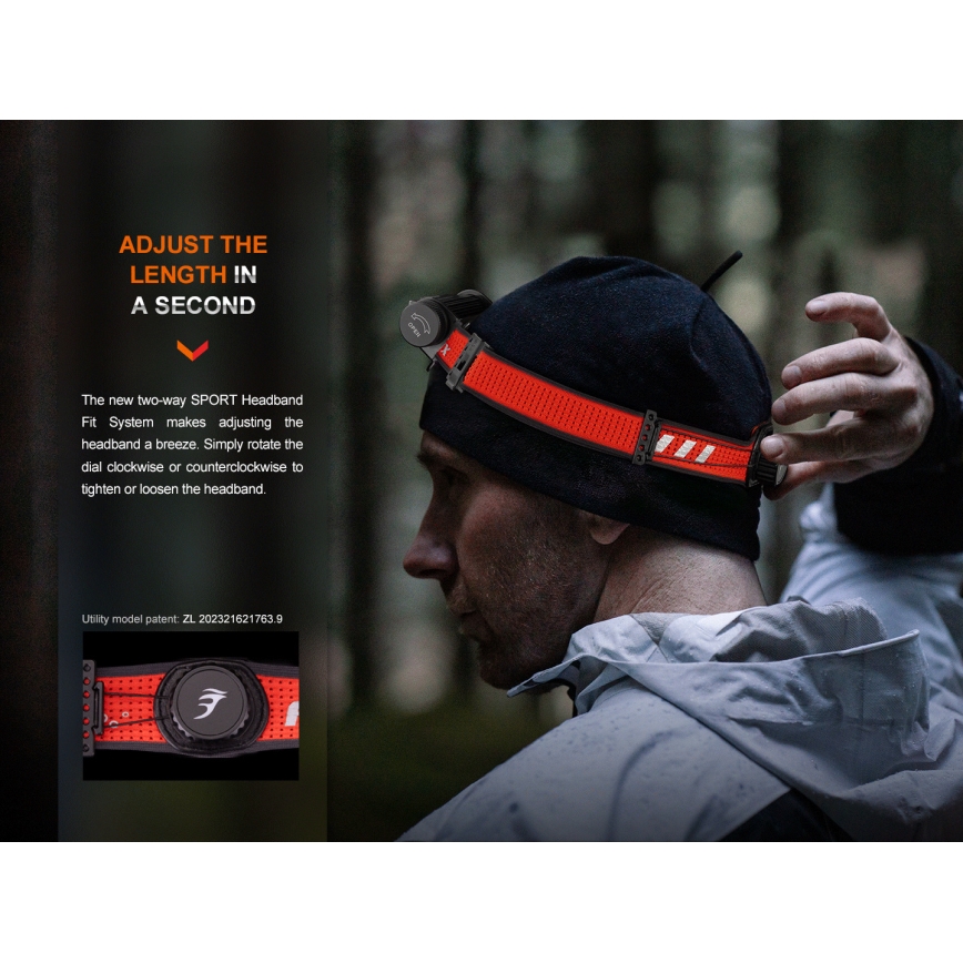 Fenix HM62TMGM - LED Dimming επαναφορτιζόμενο φακός κεφαλής LED/USB IP68 1200 γυαλιστερό 280 h 3400 mAh