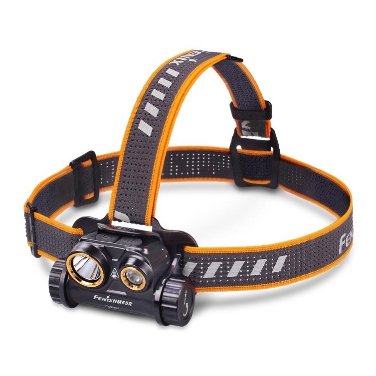 Fenix HM65R - Επαναφορτιζόμενος φακός κεφαλής LED 2xLED/USB/2xCR123A IP68 1400 γυαλιστερό 300 h 3400 mAh