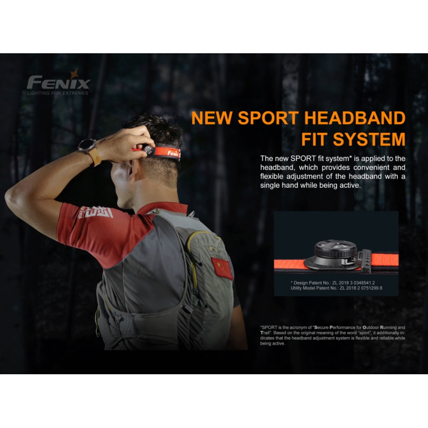 Fenix HM65RTRAIL - Επαναφορτιζόμενος φακός κεφαλής LED 2xLED / 2xCR123A IP68 1500 lm 300 ώρες