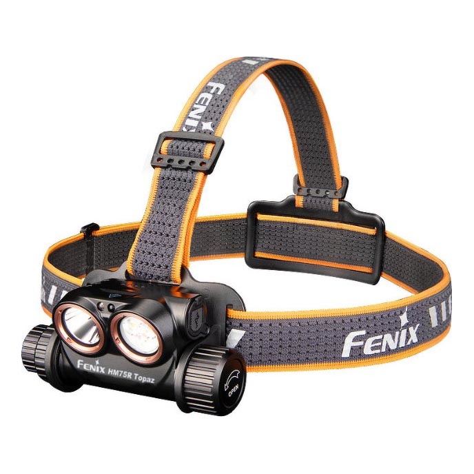 Fenix HM75RTOPAZ - LED Dimming επαναφορτιζόμενο φακός κεφαλής LED/USB IP68 1600 γυαλιστερό 210 h 4000 mAh