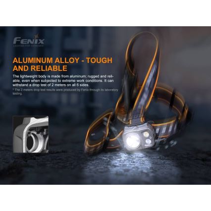 Fenix HP25RV20 - Επαναφορτιζόμενος φακός κεφαλής LED ντιμαριζόμενος 3xLED/1x21700 IP66 1600 lm 800 ώρες