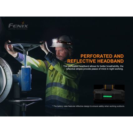 Fenix HP25RV20 - Επαναφορτιζόμενος φακός κεφαλής LED ντιμαριζόμενος 3xLED/1x21700 IP66 1600 lm 800 ώρες