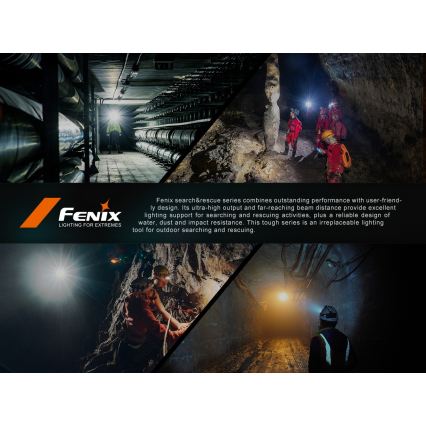 Fenix HP35R - Ρυθμιζόμενος επαναφορτιζόμενος φακός κεφαλής LED/USB, 5000 mAh, IP66, 4000 lm, 500 ώρες, μαύρος