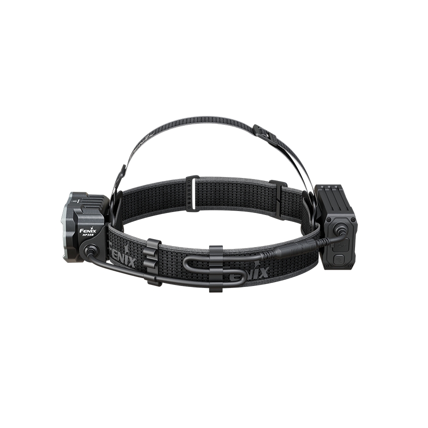 Fenix HP35R - Ρυθμιζόμενος επαναφορτιζόμενος φακός κεφαλής LED/USB, 5000 mAh, IP66, 4000 lm, 500 ώρες, μαύρος
