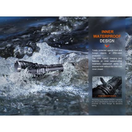 Fenix HT18R - LED Dimming επαναφορτιζόμενο φακός LED/1x21700 IP68 2800 lm 42 h 5000 mAh