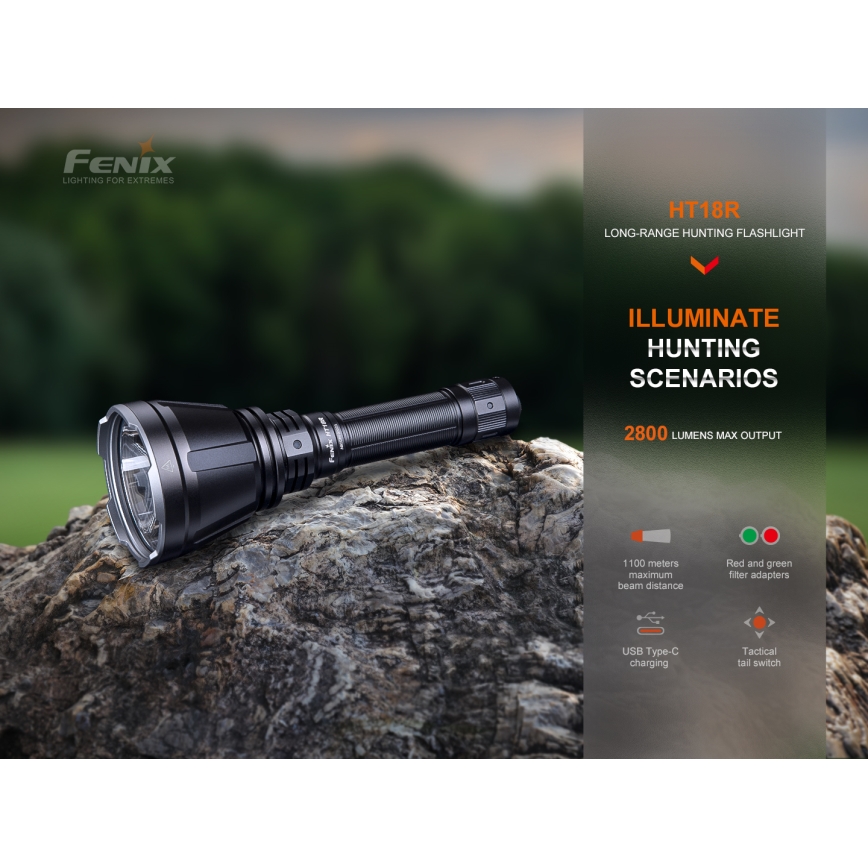 Fenix HT18R - LED Dimming επαναφορτιζόμενο φακός LED/1x21700 IP68 2800 lm 42 h 5000 mAh