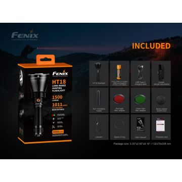 Fenix HT18SFT40 - Επαναφορτιζόμενος φακός LED ντιμαριζόμενος 1xLED/1x21700 IP68 1500 lm 61 ώρες