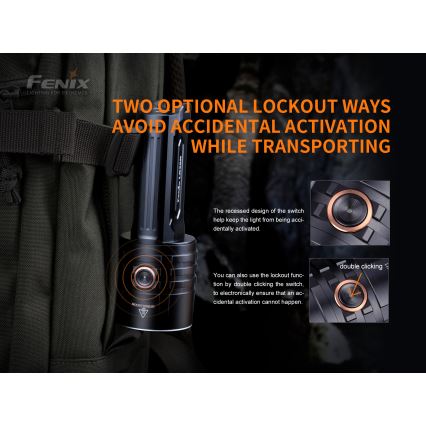 Fenix LR35R - LED Επαναφορτιζόμενος φακός 6xLED/2x21700 4000 mAh IP68 10000 lm 80 ώρες