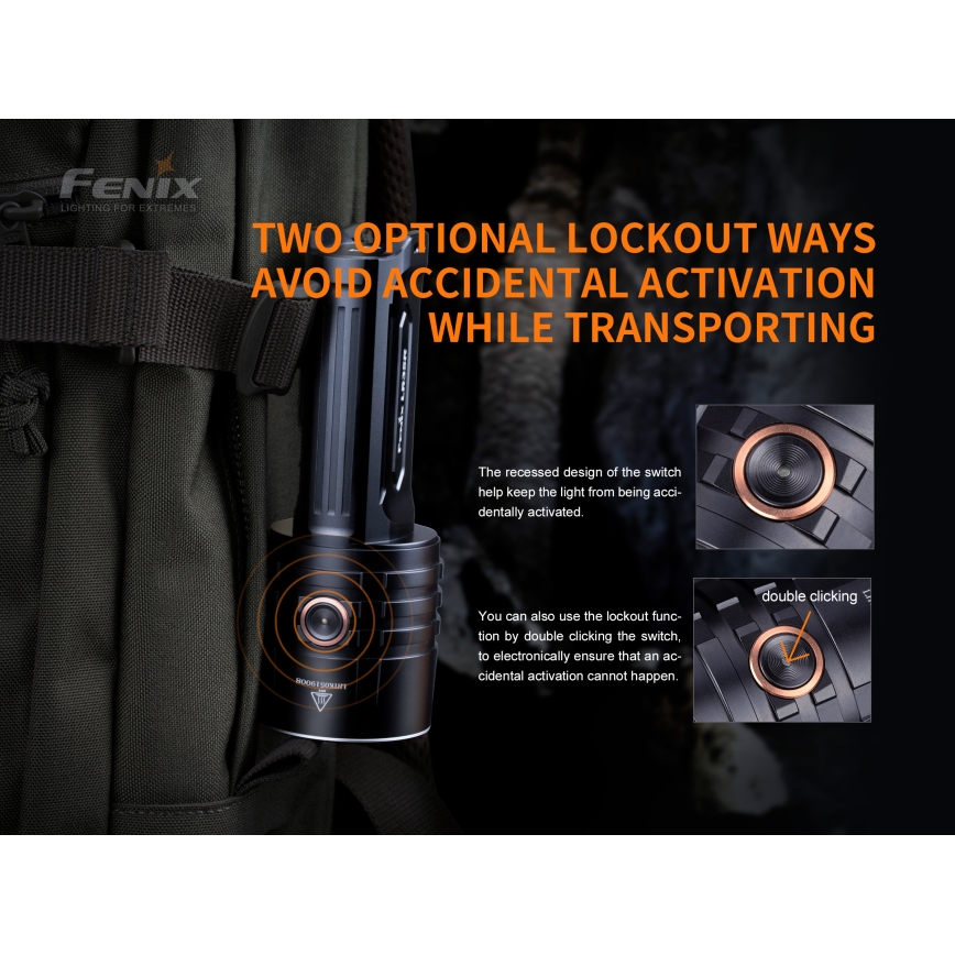 Fenix LR35R - LED Επαναφορτιζόμενος φακός 6xLED/2x21700 4000 mAh IP68 10000 lm 80 ώρες