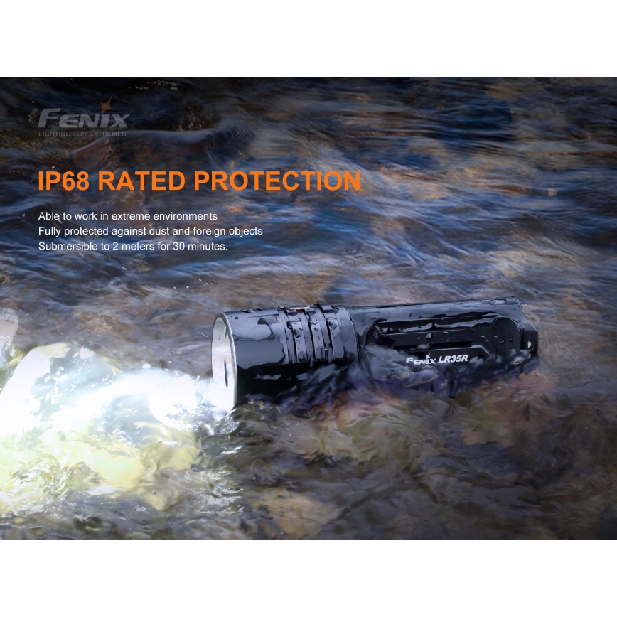 Fenix LR35R - LED Επαναφορτιζόμενος φακός 6xLED/2x21700 4000 mAh IP68 10000 lm 80 ώρες