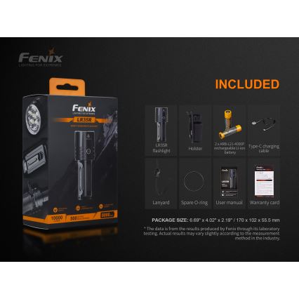 Fenix LR35R - LED Επαναφορτιζόμενος φακός 6xLED/2x21700 4000 mAh IP68 10000 lm 80 ώρες