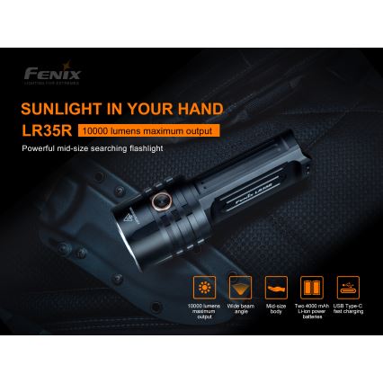 Fenix LR35R - LED Επαναφορτιζόμενος φακός 6xLED/2x21700 4000 mAh IP68 10000 lm 80 ώρες