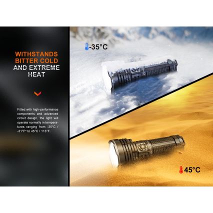 Fenix LR40RV20 - Επαναφορτιζόμενος φακός LED LED/USB IP68 15000 γυαλιστερό 177 h 5000 mAh