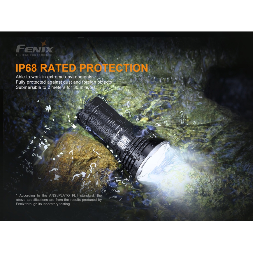 Fenix LR50R - Επαναφορτιζόμενος φακός LED 4xLED / USB IP68 12000 lm 58 ώρες