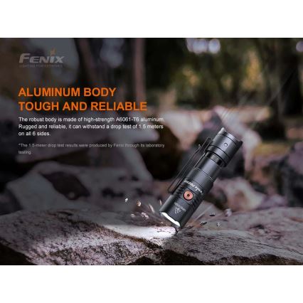 Fenix PD25R - Επαναφορτιζόμενος φακός LED LED/USB/1xCR123A IP68 800 lm 70 h 700 mAh