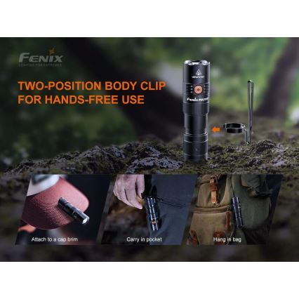 Fenix PD25R - Επαναφορτιζόμενος φακός LED LED/USB/1xCR123A IP68 800 lm 70 h 700 mAh