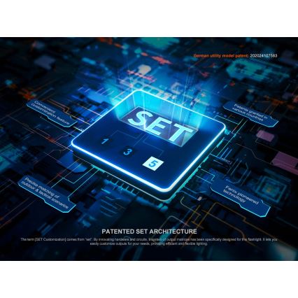 Fenix PD36RACE - Επαναφορτιζόμενος LED φακός με ρύθμιση έντασης, LED/USB, 5000 mAh, IP68, 3000 lm, 63,45 h, μαύρος