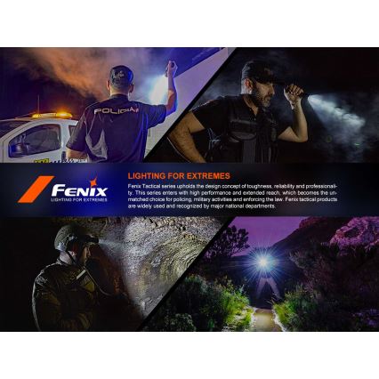 Fenix PD36RACE - Επαναφορτιζόμενος LED φακός με ρύθμιση έντασης, LED/USB, 5000 mAh, IP68, 3000 lm, 63,45 h, μαύρος