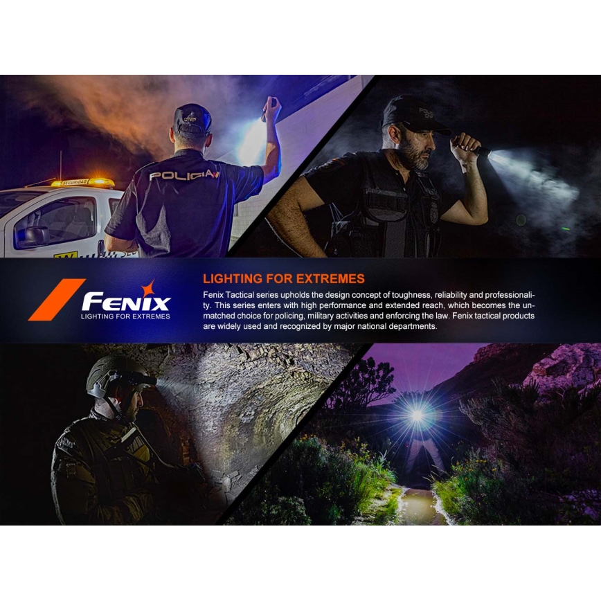 Fenix PD36RACE - Επαναφορτιζόμενος LED φακός με ρύθμιση έντασης, LED/USB, 5000 mAh, IP68, 3000 lm, 63,45 h, μαύρος