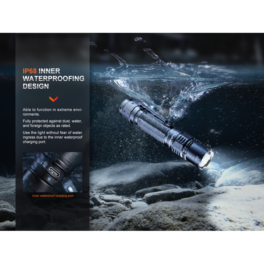 Fenix PD36RPRO - LED Τακτικός επαναφορτιζόμενος φακός LED/USB IP68 2800 lm 42 h 5000 mAh