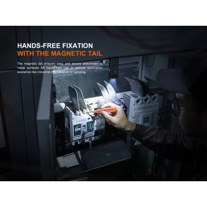 Fenix SW05RREDBLC - LED Dimming επαναφορτιζόμενος φακός LED/USB IPX6 150 lm 49 h μαύρο