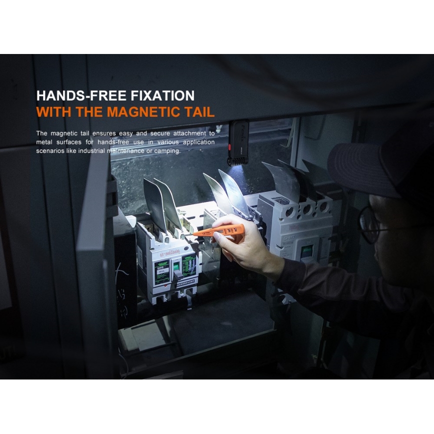 Fenix SW05RREDBLC - LED Dimming επαναφορτιζόμενος φακός LED/USB IPX6 150 lm 49 h μαύρο