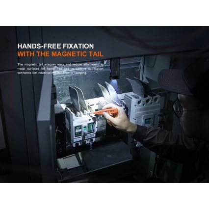 Fenix SW05RUVBLC - LED Dimming επαναφορτιζόμενος φακός LED/USB IPX6 150 lm 49 h μαύρο