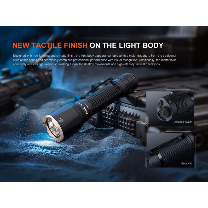 Fenix TK17BLK - Επαναφορτιζόμενος ρυθμιζόμενος φακός LED/USB 6000 mAh IP68 3600 lm 60 h μαύρος