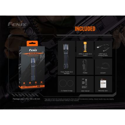 Fenix TK20RV20 - LED Επαναφορτιζόμενος φακός LED / USB IP68 3000 lm 48 ώρες