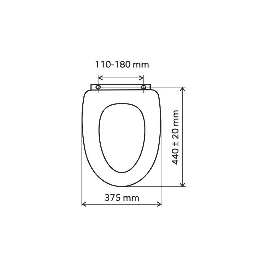 FERRO - Κάθισμα τουαλέτας από MDF με φινίρισμα πεύκου