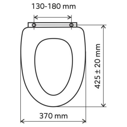 FERRO - Κάθισμα WC duroplast/λευκό