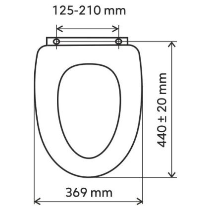 FERRO - Κάθισμα WC SoftClose duroplast/μαύρο