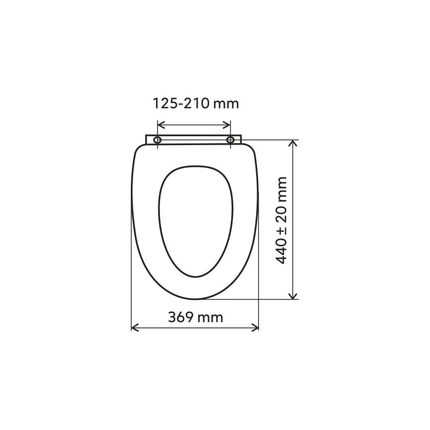 FERRO - Κάθισμα WC SoftClose duroplast/μαύρο
