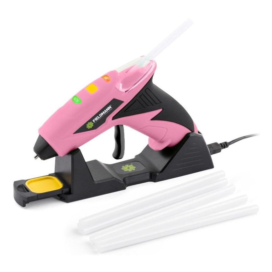 Fieldmann - Ασύρματο πιστόλι θερμοκόλλησης 4V 1500 mAh ροζ