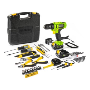 Fieldmann - Ασύρματο τρυπάνι με αξεσουάρ 12V 1300 mAh