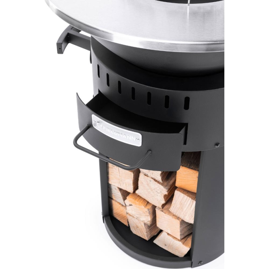 Fieldmann - Φορητό γκριλ 3 σε 1 ανοξείδωτο/μαύρο