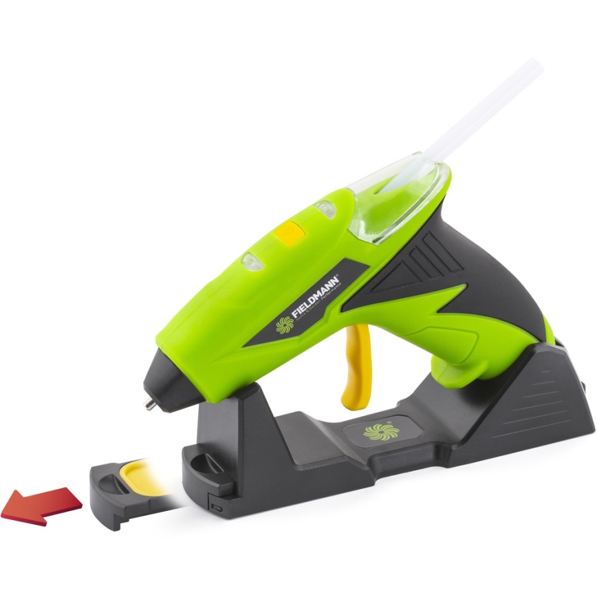 Fieldmann - Ασύρματο πιστόλι θερμοκόλλησης 4V 1500 mAh πράσινο