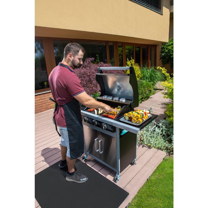 Fieldmann - Υγραερίου ψησταριά με 3 καυστήρες, ματ χρώμιο