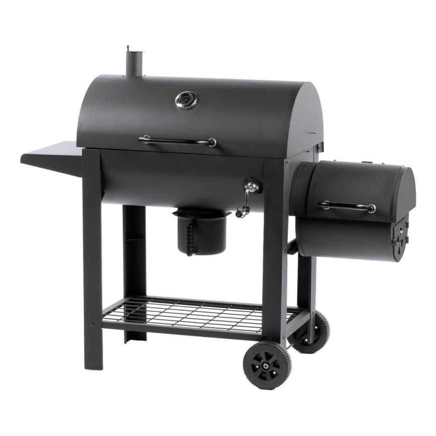 Fieldmann - Ψησταριά κάρβουνου με καπάκι και καπνιστήρι μαύρο