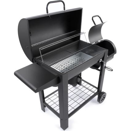 Fieldmann - Ψησταριά κάρβουνου με καπάκι και καπνιστήρι μαύρο