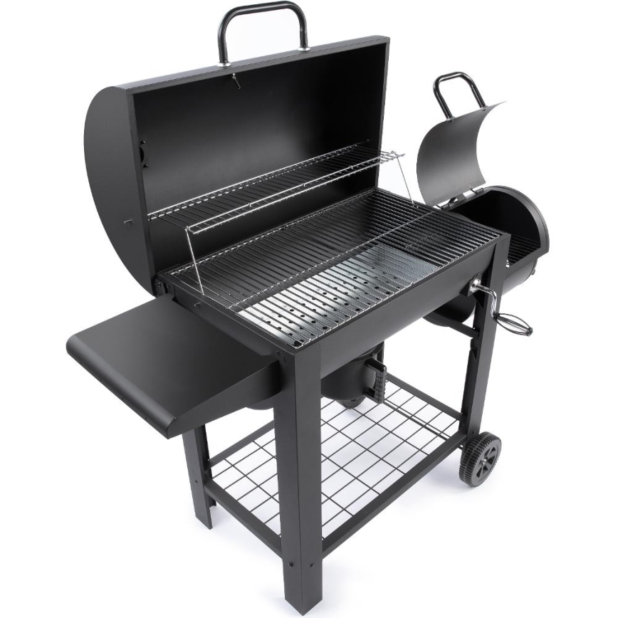 Fieldmann - Ψησταριά κάρβουνου με καπάκι και καπνιστήρι μαύρο