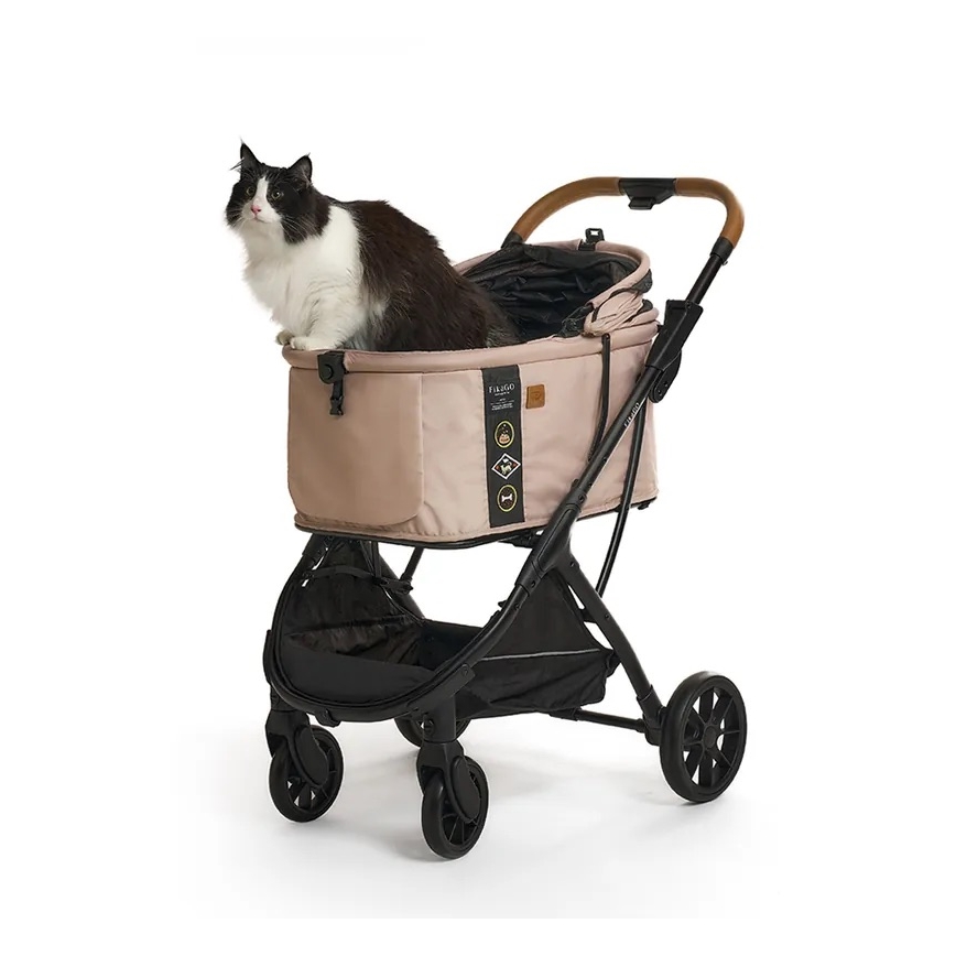 Fikago - Καροτσάκι για σκύλους και γάτες AGILE HUGGY μπεζ
