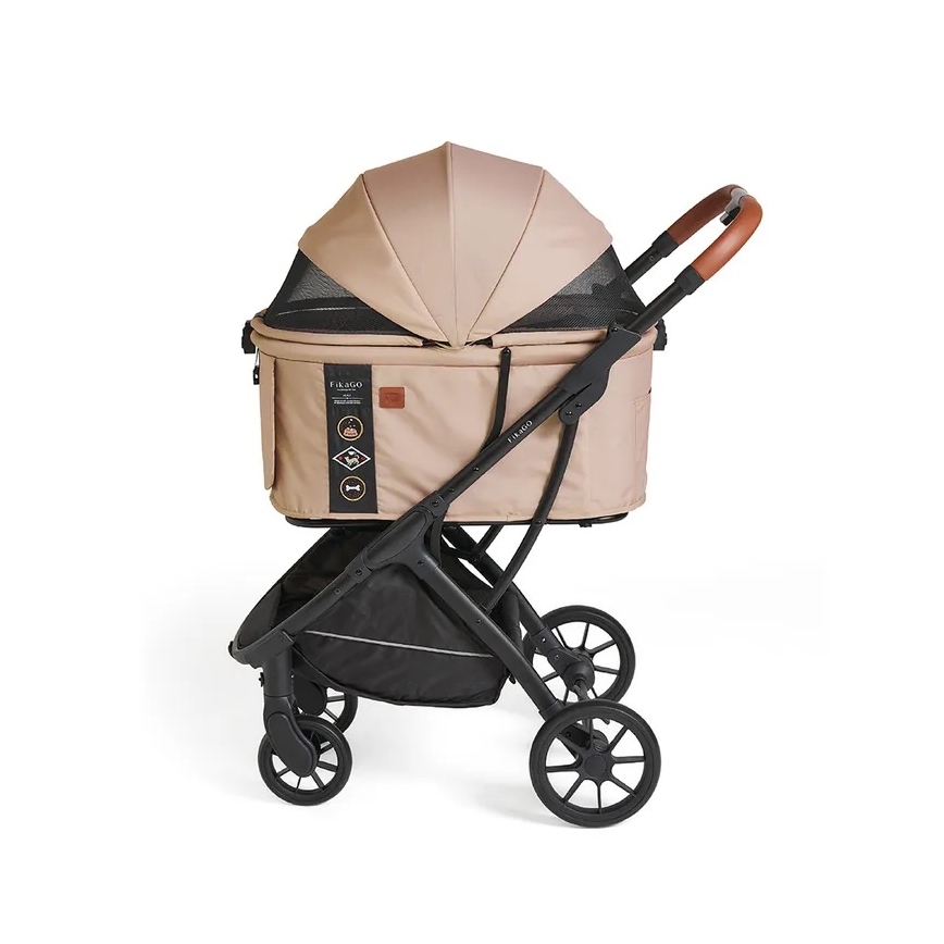 Fikago - Καροτσάκι για σκύλους και γάτες AGILE HUGGY μπεζ