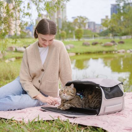 Fikago - Τσάντα μεταφοράς για σκύλους και γάτες TRUFFLE Γκρι