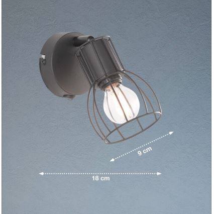 Fischer & Honsel 30074 - Επιτοίχιο σποτ KAFES 1xE14/25W/230V