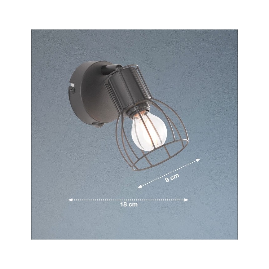 Fischer & Honsel 30074 - Επιτοίχιο σποτ KAFES 1xE14/25W/230V