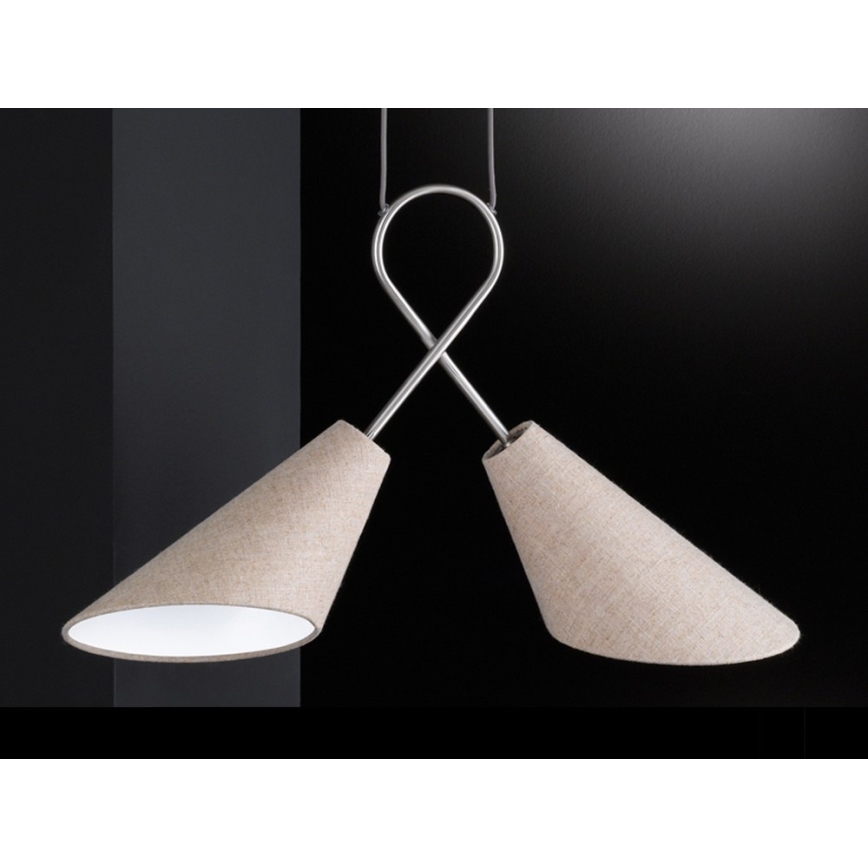 Fischer & Honsel 65170 - Πολύφωτο σε σχοινί SAGA 2xE27/12W/230V