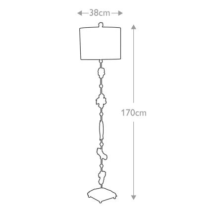 Flambeau - Επιδαπέδιο φωτιστικό FRAGMENT 1xE27/60W/230V