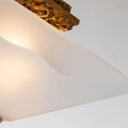 Flambeau STAR-F-S-DG - Φωτιστικό οροφής STAR 2xE27/40W/230V σε φινίρισμα χαλκού